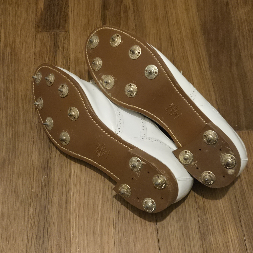 Women's Lazy Bones White Leather GOLF Shoes 10 - Picture 5 of 6